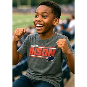 Lg Howard Bison University T-shirt Youth Kids Shirt Lightweight Short Sleeve Top